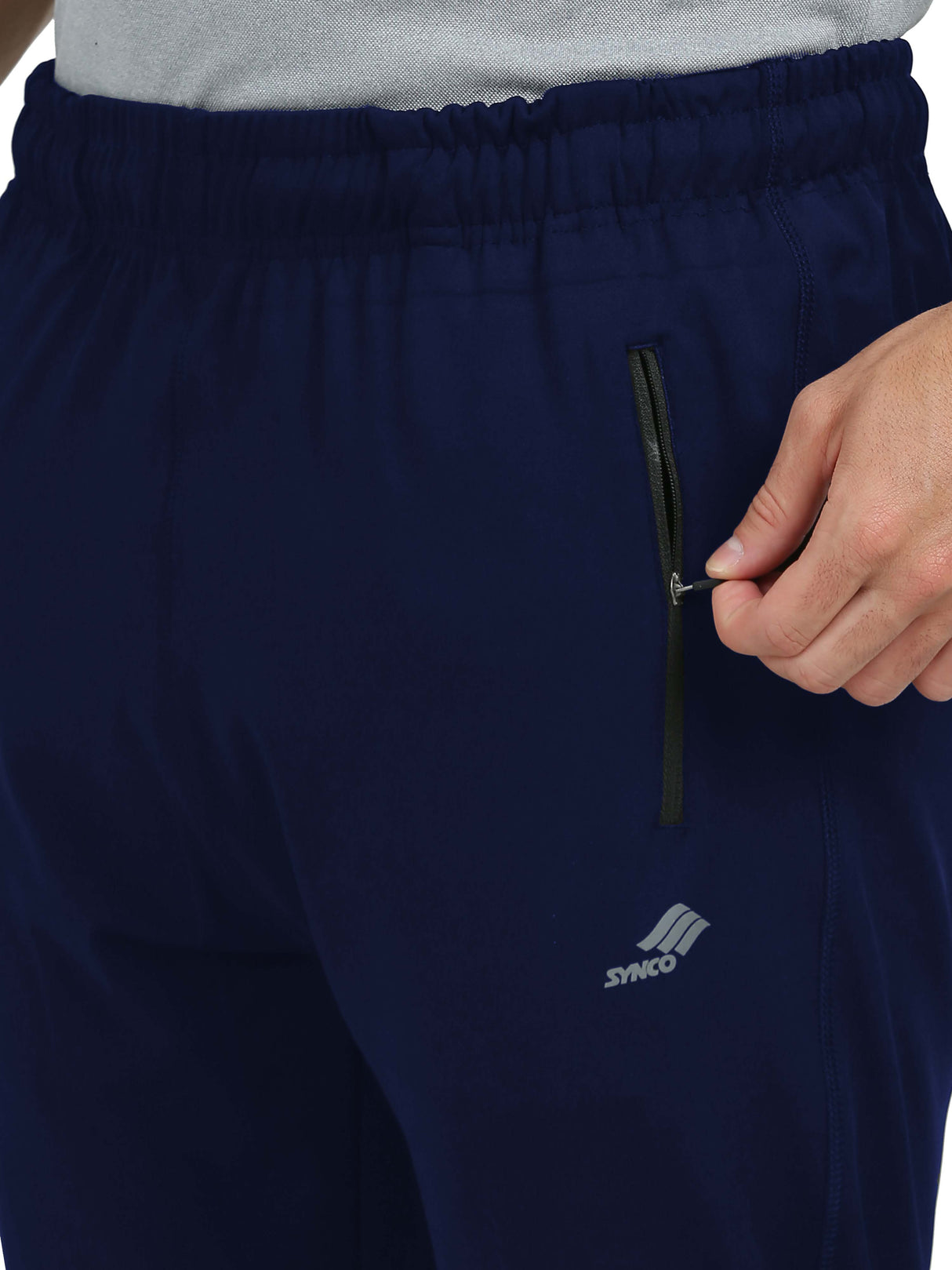 Synco Vogue Performance Trackpants For Men (Navy-Blue)