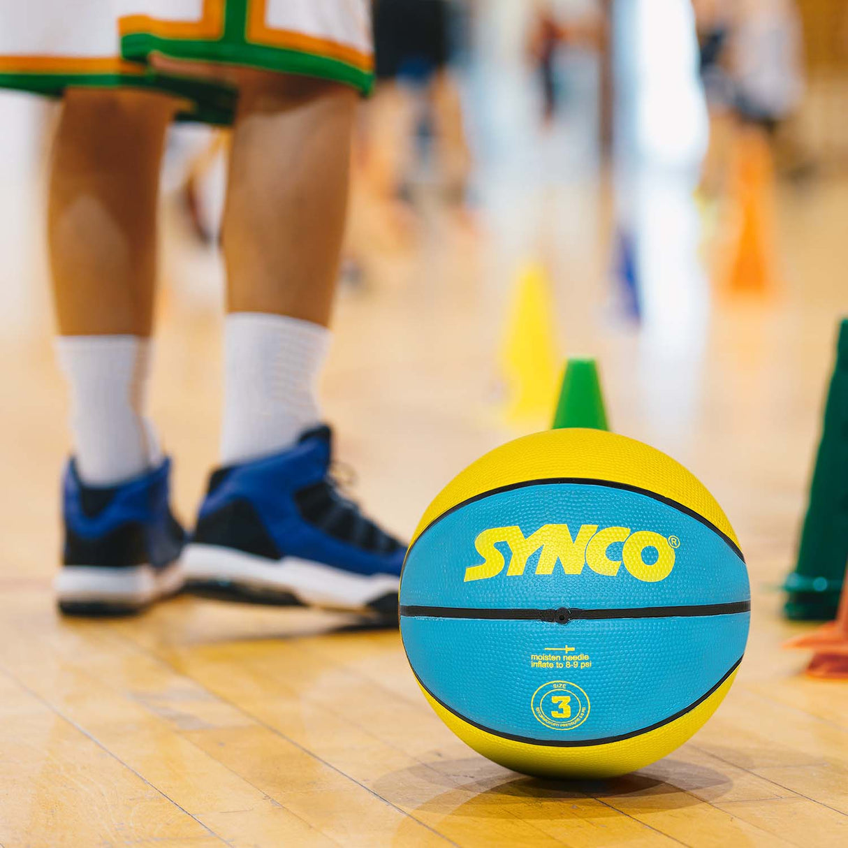 Synco Young Champ Basketball (Size-3) Blue-Yellow