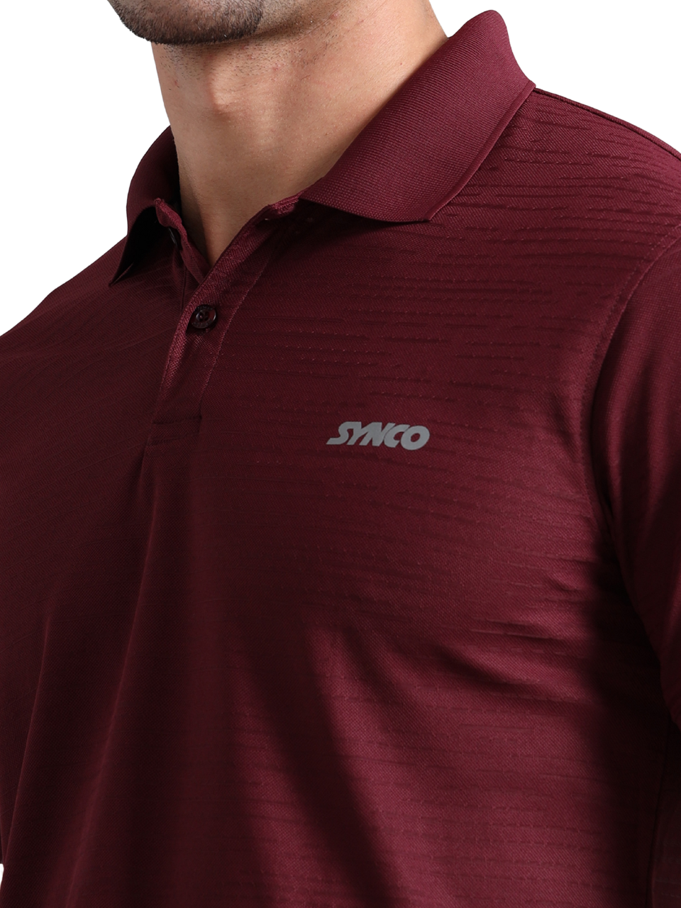 Synco Zen Polo Tshirt for Men(Maroon)