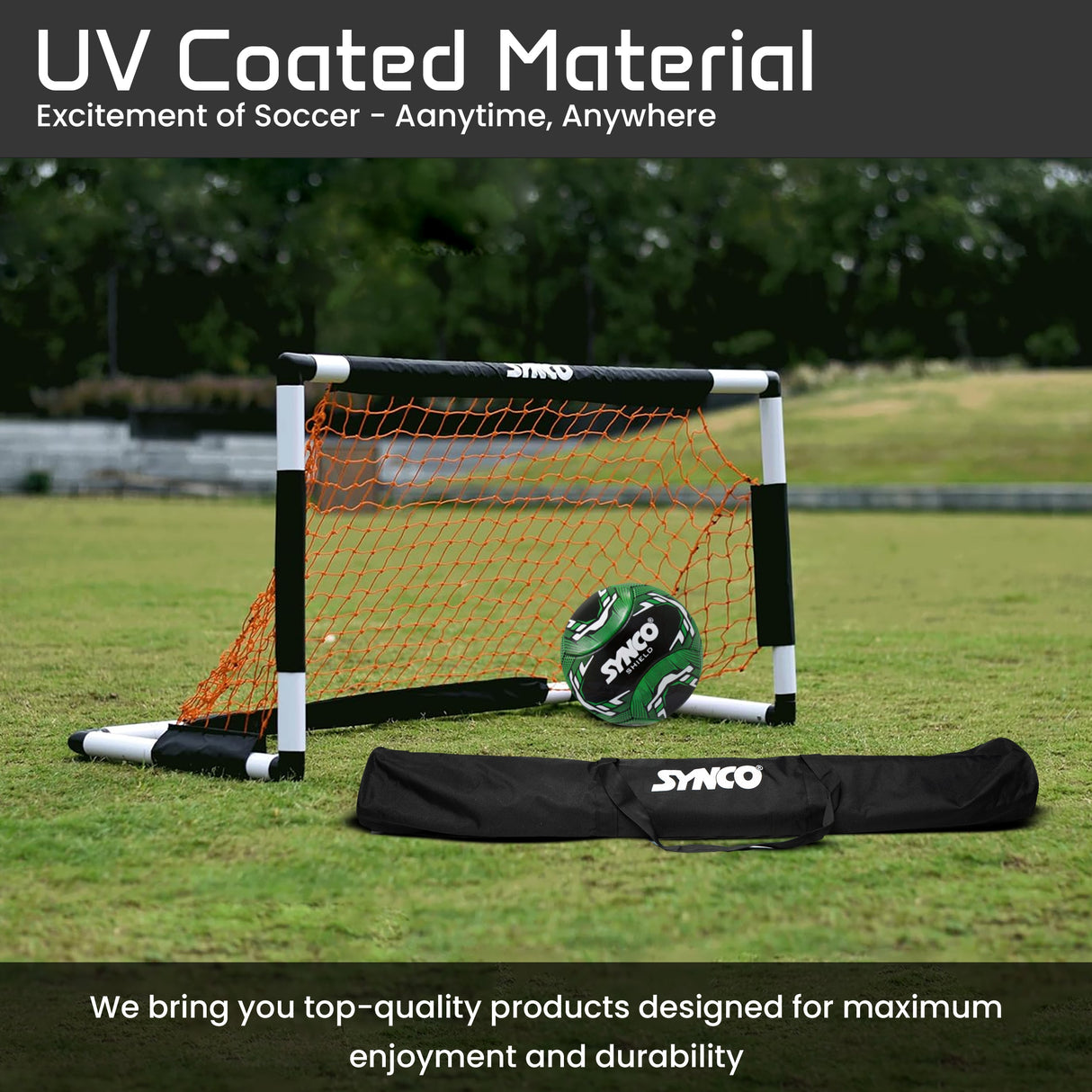 Football goal post for kids (4X2) - Soccer Net for Kids | Synco