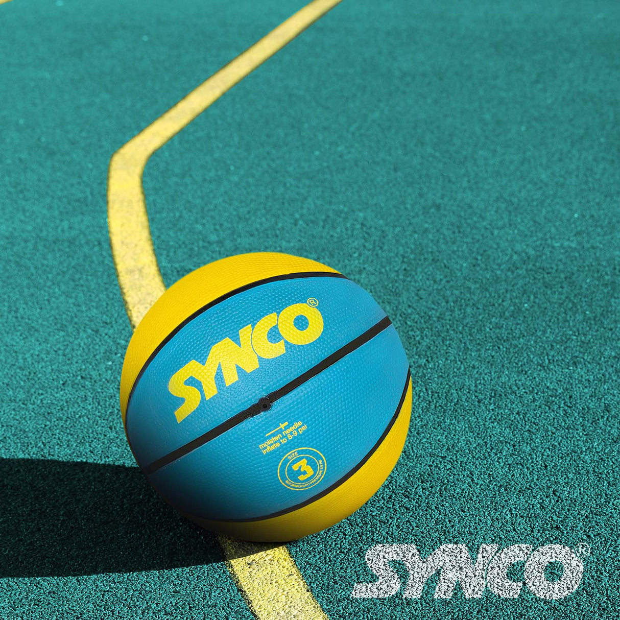 Synco Young Champ Basketball (Size-3) Blue-Yellow