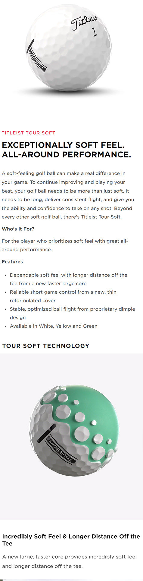 Titleist Tour Soft Golf Balls - Yellow