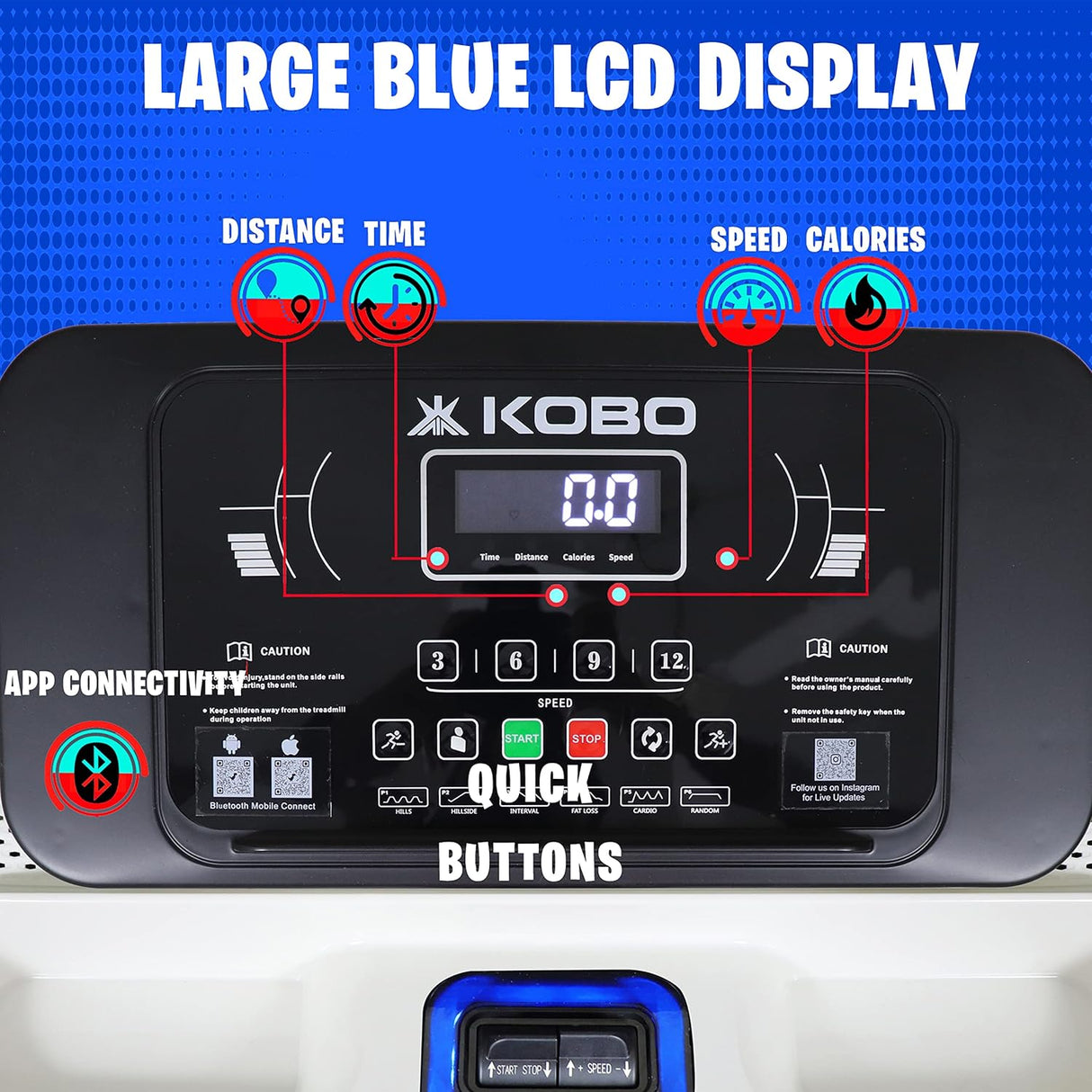 Kobo TM-215 D.C Motor Treadmill 2.5 H.P