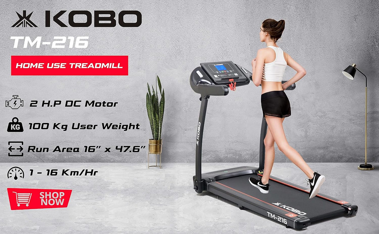 Kobo TM-216 D.C Motor Treadmill 2 H.P