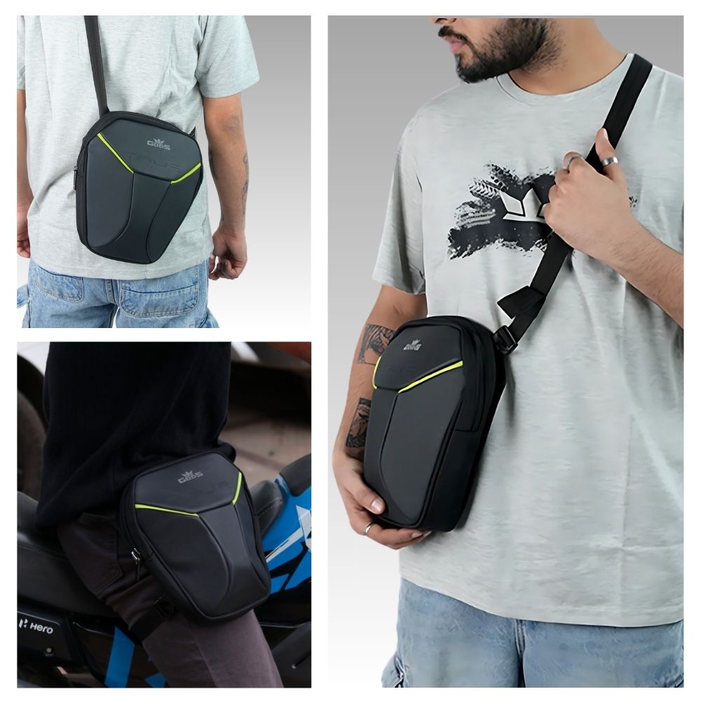TAUR: The Ultimate 4-in-1 Riding Gear – Thigh Bag | Waist Bag | Sling Bag | Tank Pouch - Green