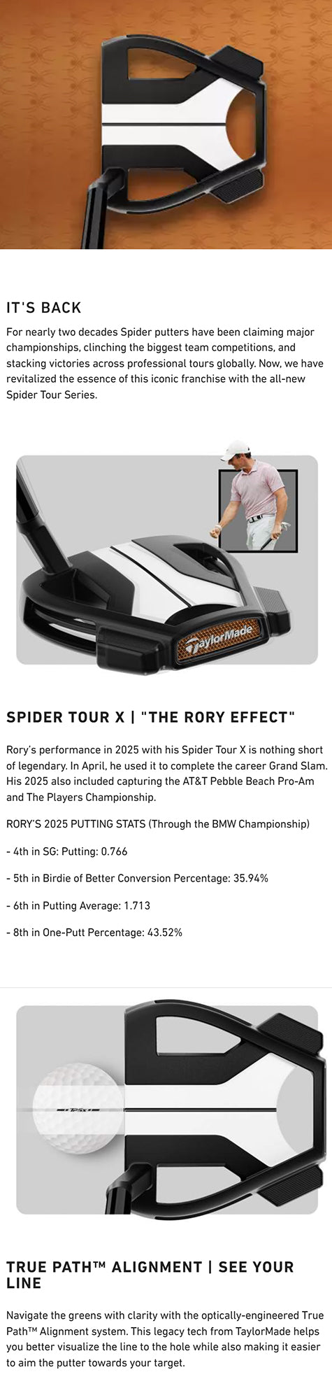 Taylormade Spider Tour X Short Slant Putter - Black
