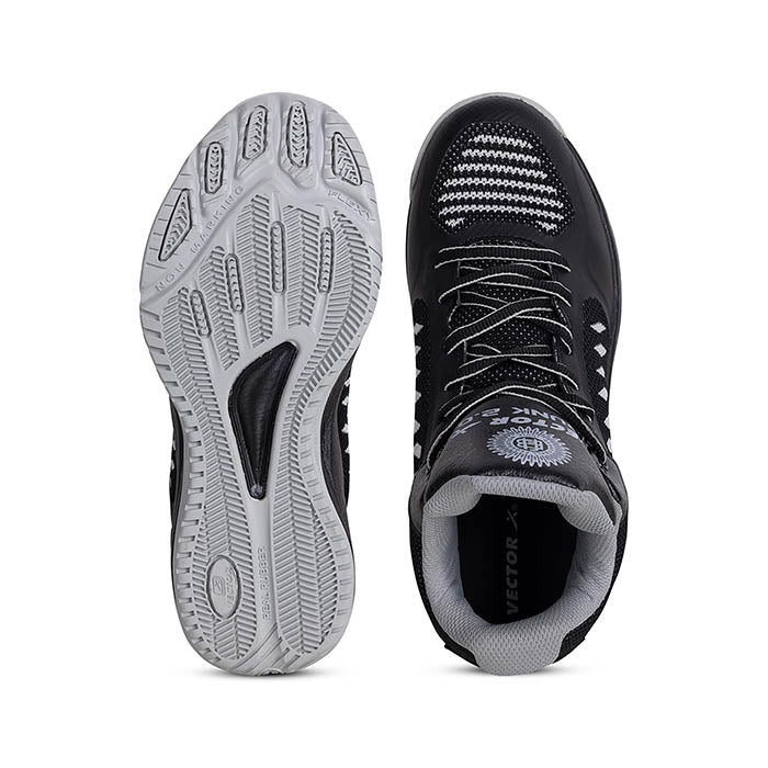 Vector X Dunk 2.0 Basketball Shoes for Mens | Rubber Out Sole with Knitted Upper | Light Weight | Nonmarking Rubber Outsole for Basketball Court Indoor and Outdoor