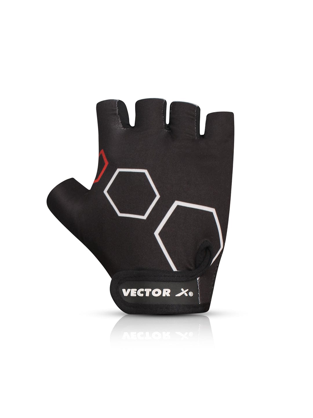 Vector X VX-300 Hexa Gym Fitness Fingerless Gloves for Men and Women Sports Practice Gloves Wrist Support Use for Gym, Weight Lifting,Fitness,Exercise