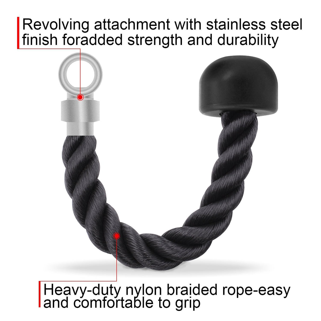 Kobo WTA-24 Tricep Rope Single Grip