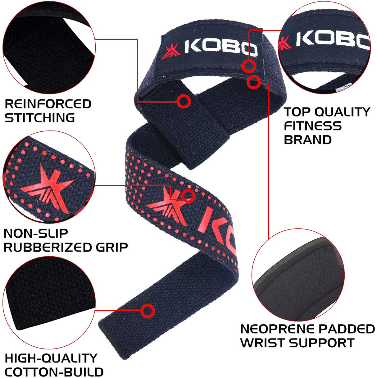 Kobo WTA-50 Weight Training Straps