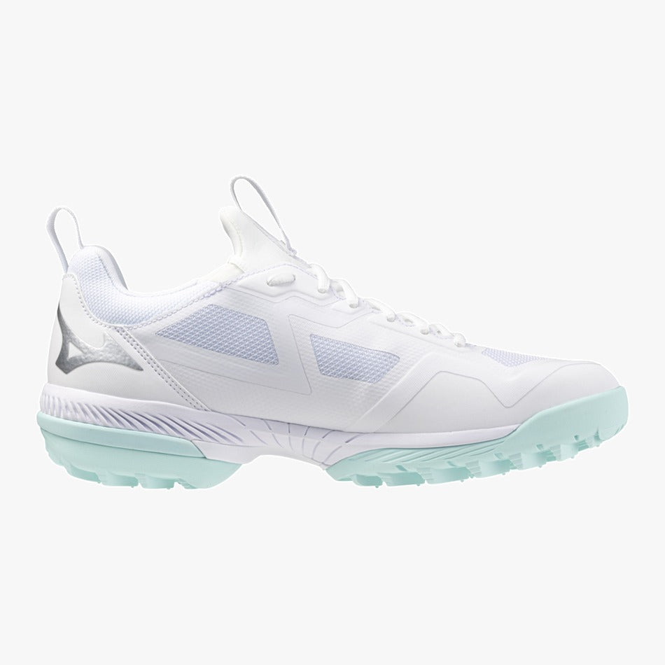 MIZUNO WAVE PANTHERA 2 ASTRO TURF HOCKEY SHOES – WHITE/BLUE TINT