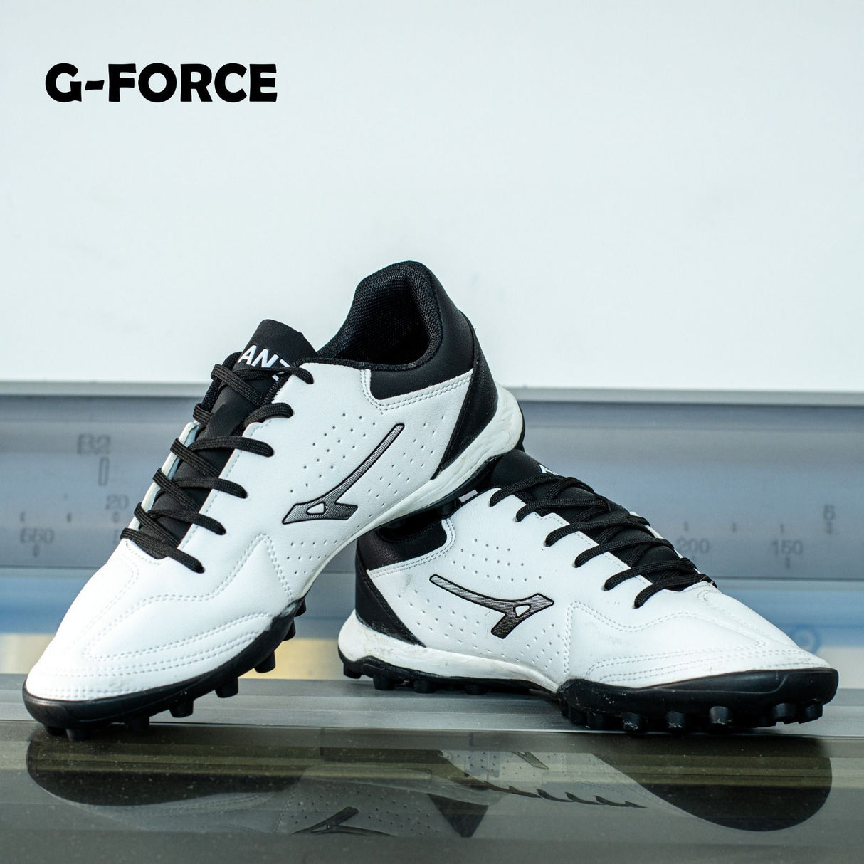 Anza White Black G-Force Studs | KIBI SPORTS