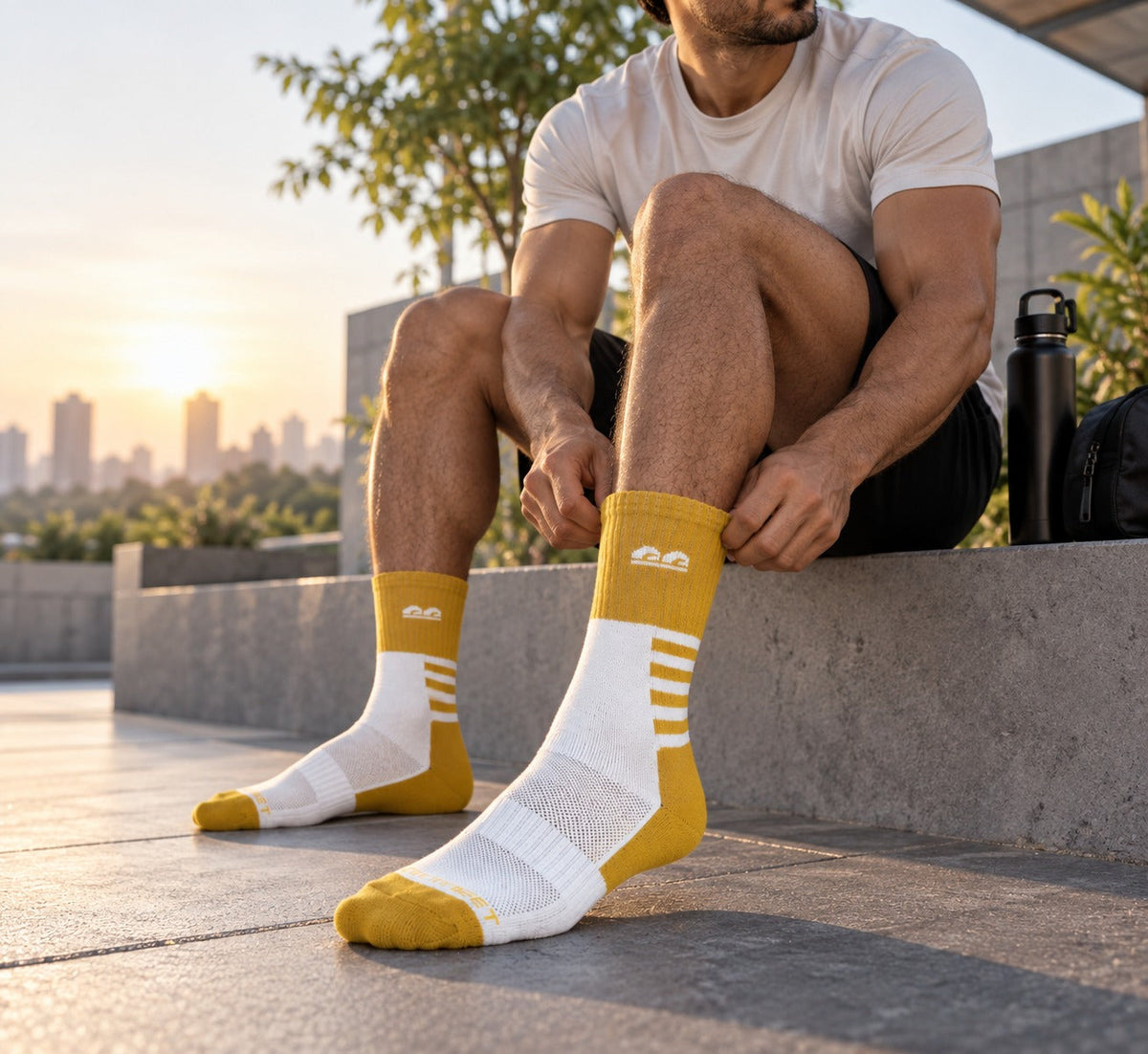 The Sock Street Sport Pace Crew Sport Socks-Pack of 6
