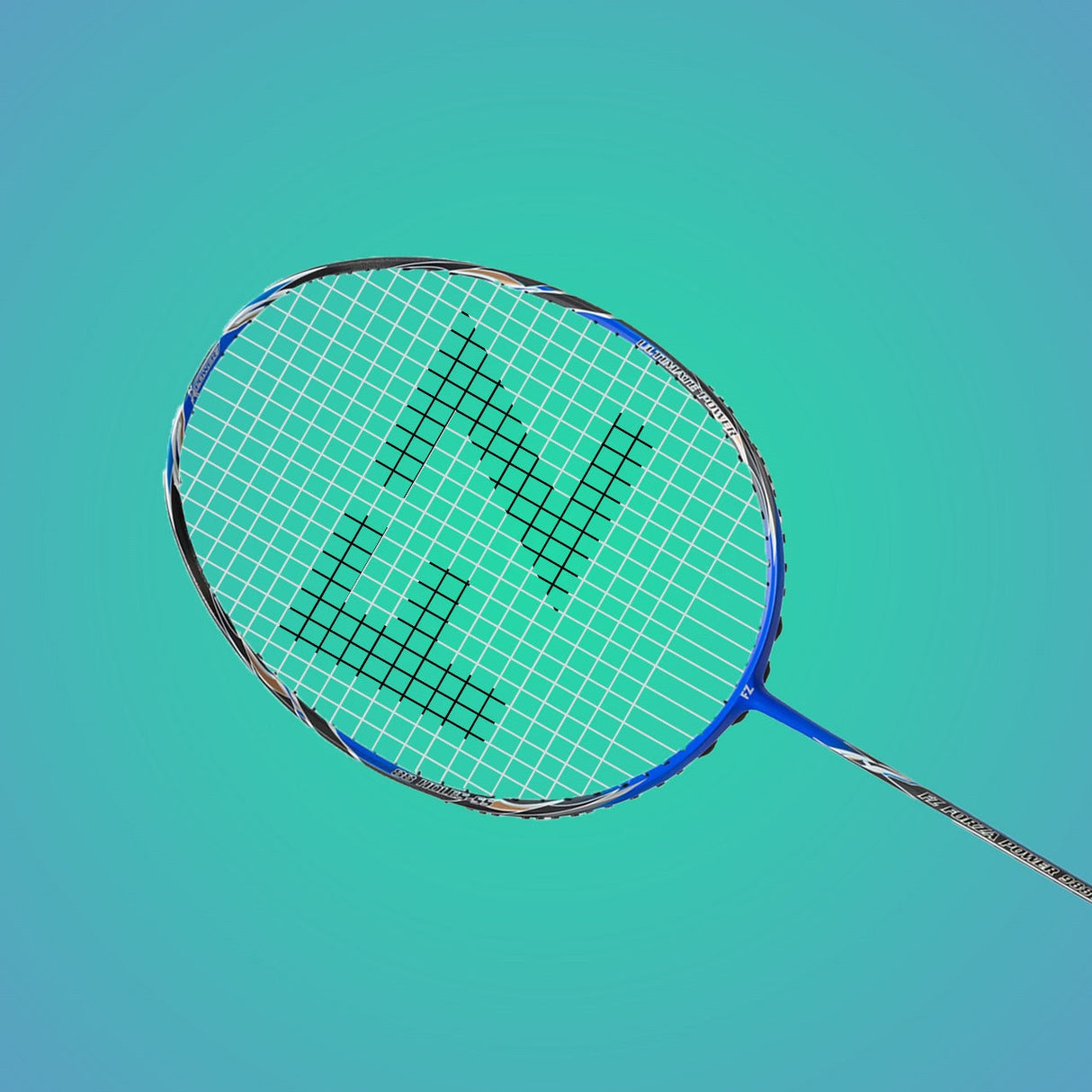 Power 988 Medium Strung Attacking Badminton Racket (Blue+Grey)-3U/G5