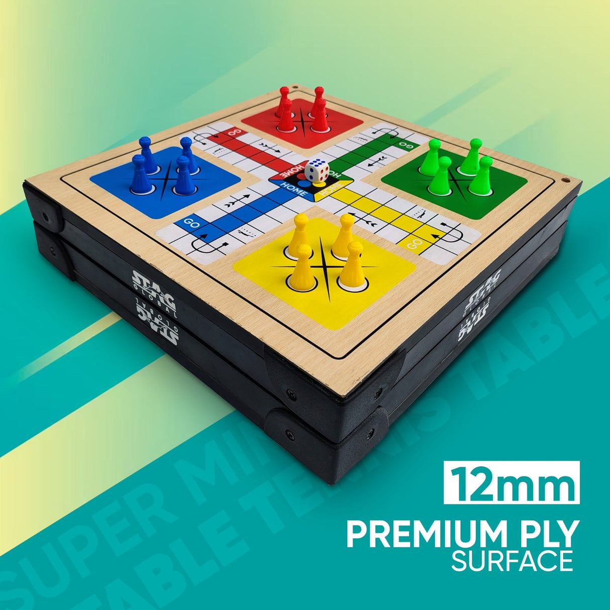 STAG GLOBAL (NEW LAUNCH) 3 IN 1 Super Mini Table Tennis Table, Portable Fun, Lightweight, Anytime Anywhere