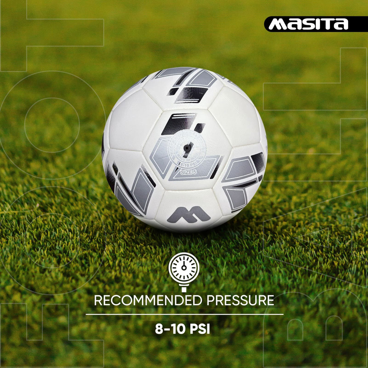 MASITA Pro-II Match Football – Size 5, Thermos Bonded TPU, All-Terrain Use
