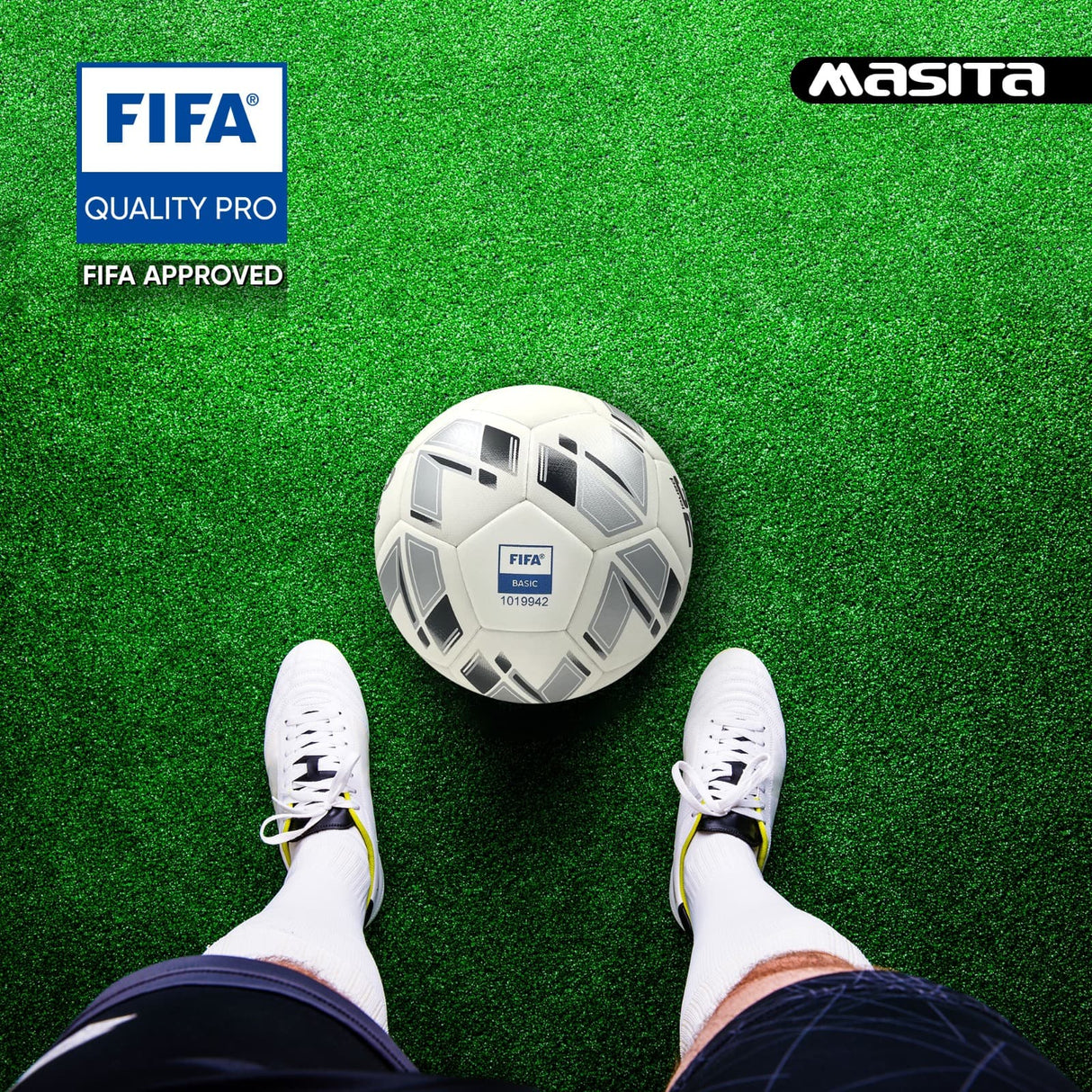 MASITA Pro-II Match Football – Size 5, Thermos Bonded TPU, All-Terrain Use