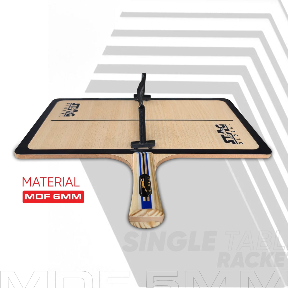 (NEW LAUNCH) STAG GLOBAL Single Table Racket | Unique Table Tennis Trainer for Solo Practice With Cover, 2 Balls and Net Post Free