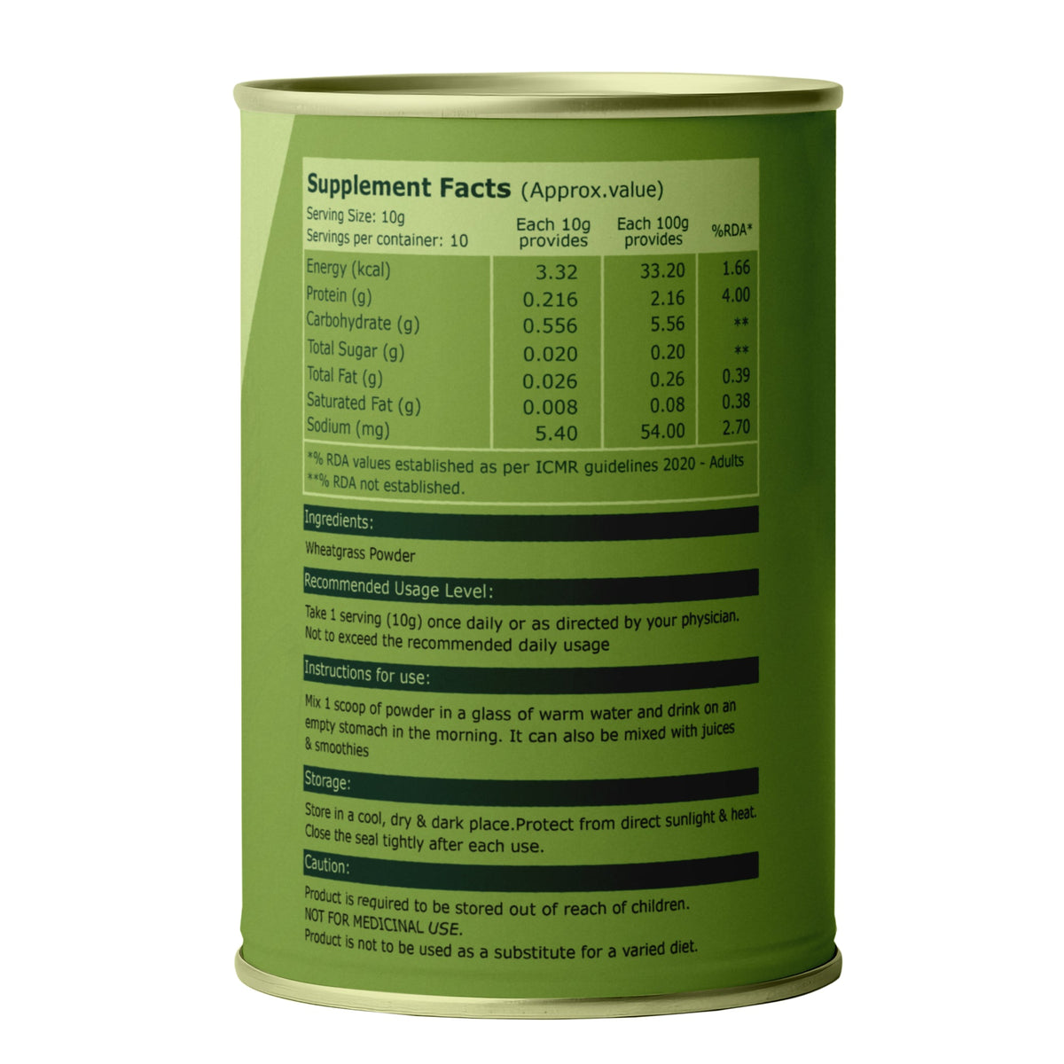Wheatgrass Powder 100g | Detox, Alkalizing & Daily Energy Support