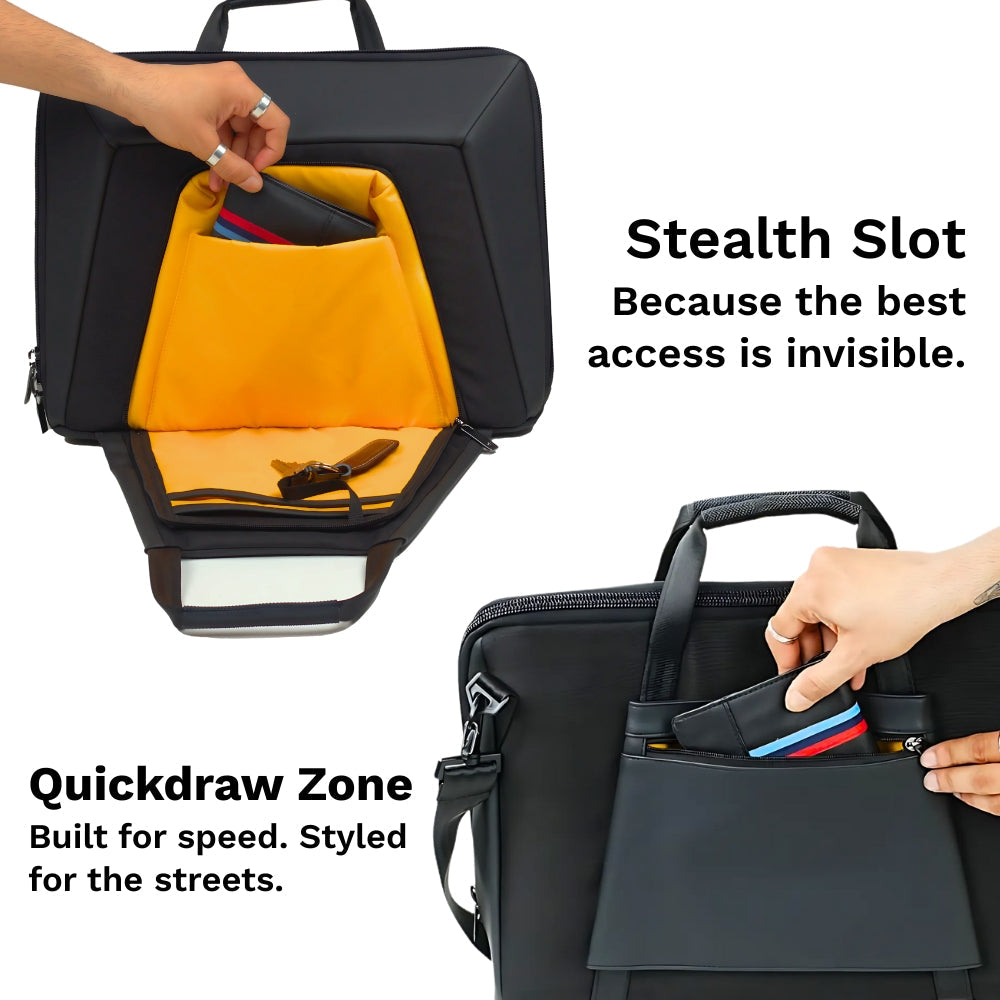 Ghost ZED Business Laptop Messenger Bag – 16L Sling for Men & Women | Fits 15.6” Laptop | Water-Resistant | Office, Work & Travel Companion
