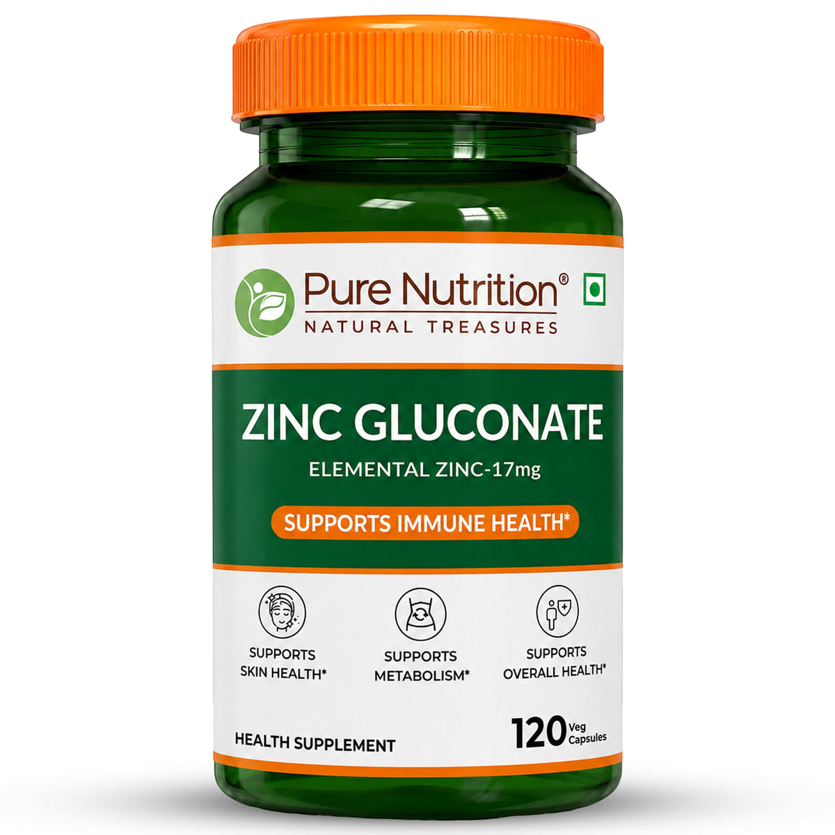 Zinc Gluconate 17mg Immunity, Metabolism & Skin Support - Nutrition by Pure Nutrition