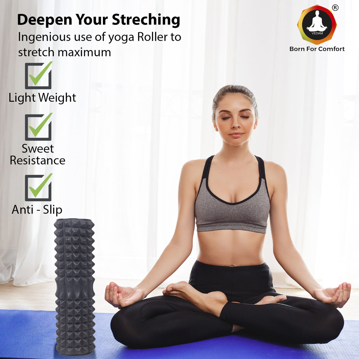 Vedam Massage roller 18″ (Black)