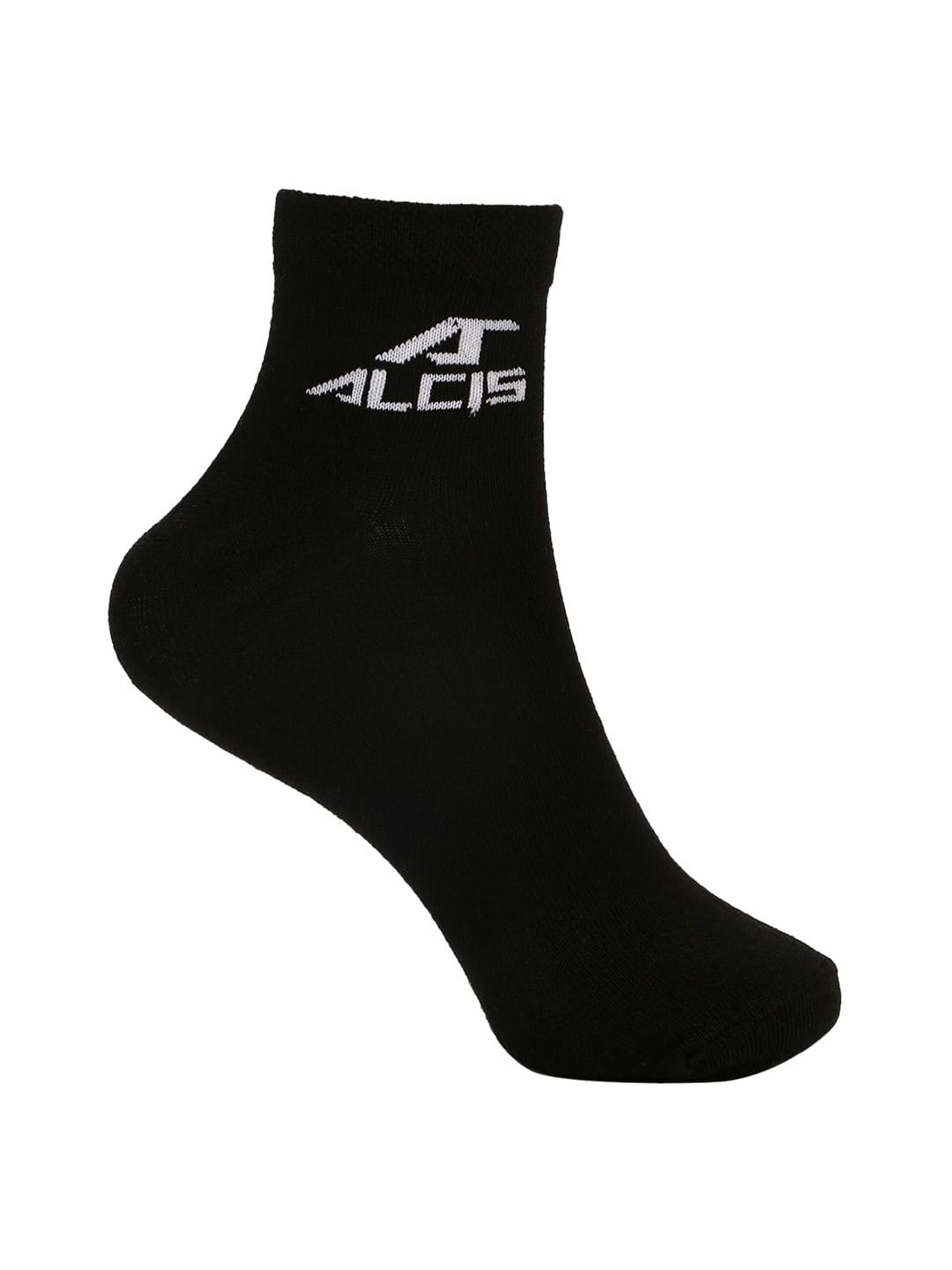 Alcis Men Black Ankle Length Socks-Pack of 1-Free Size-Black