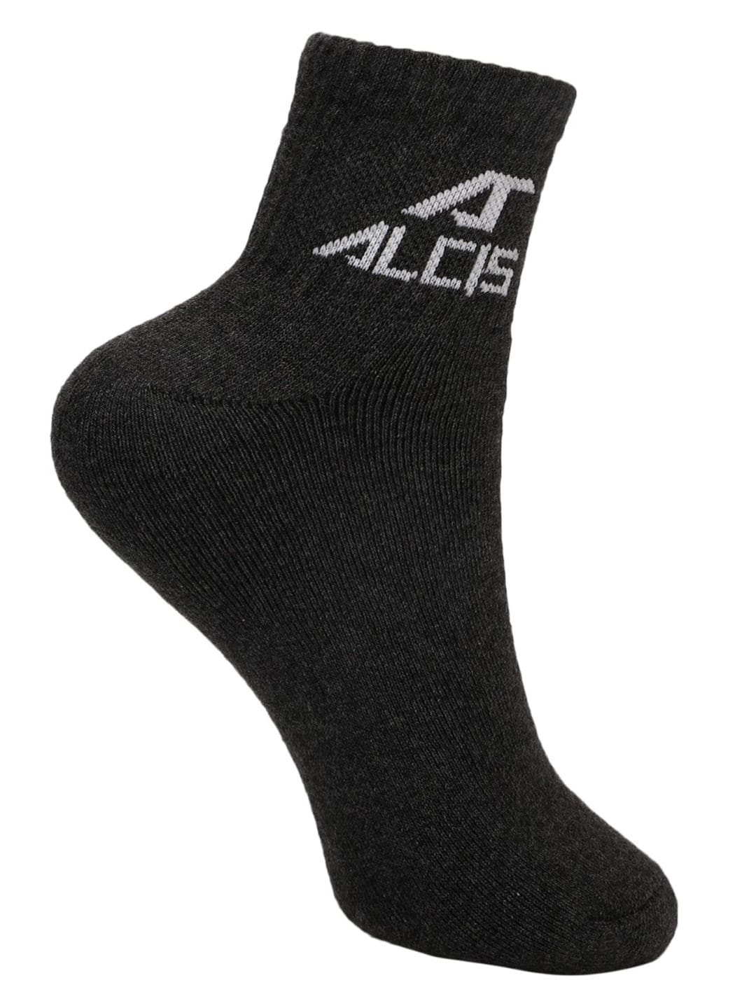 Alcis Men Grey Ankle Length Socks-Pack of 1 ALD1PCK02DGM-Free Size-Grey
