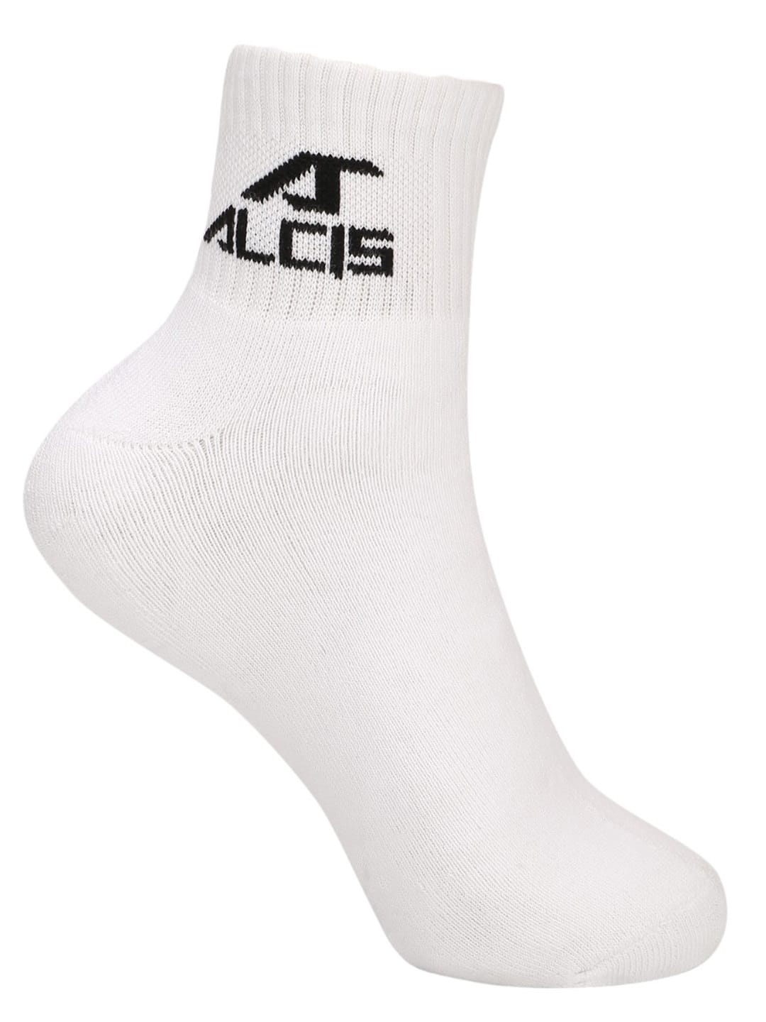Alcis Men White Ankle Length Socks-Pack of 1 ALD1PCK02WHT-Free Size-White