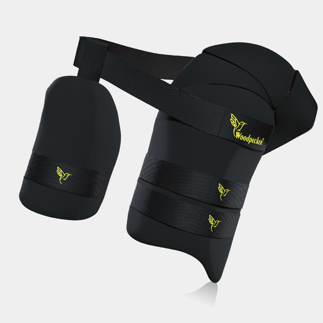 Woodpecker Armour X Cricket Thigh Guard (Players) Black Orange