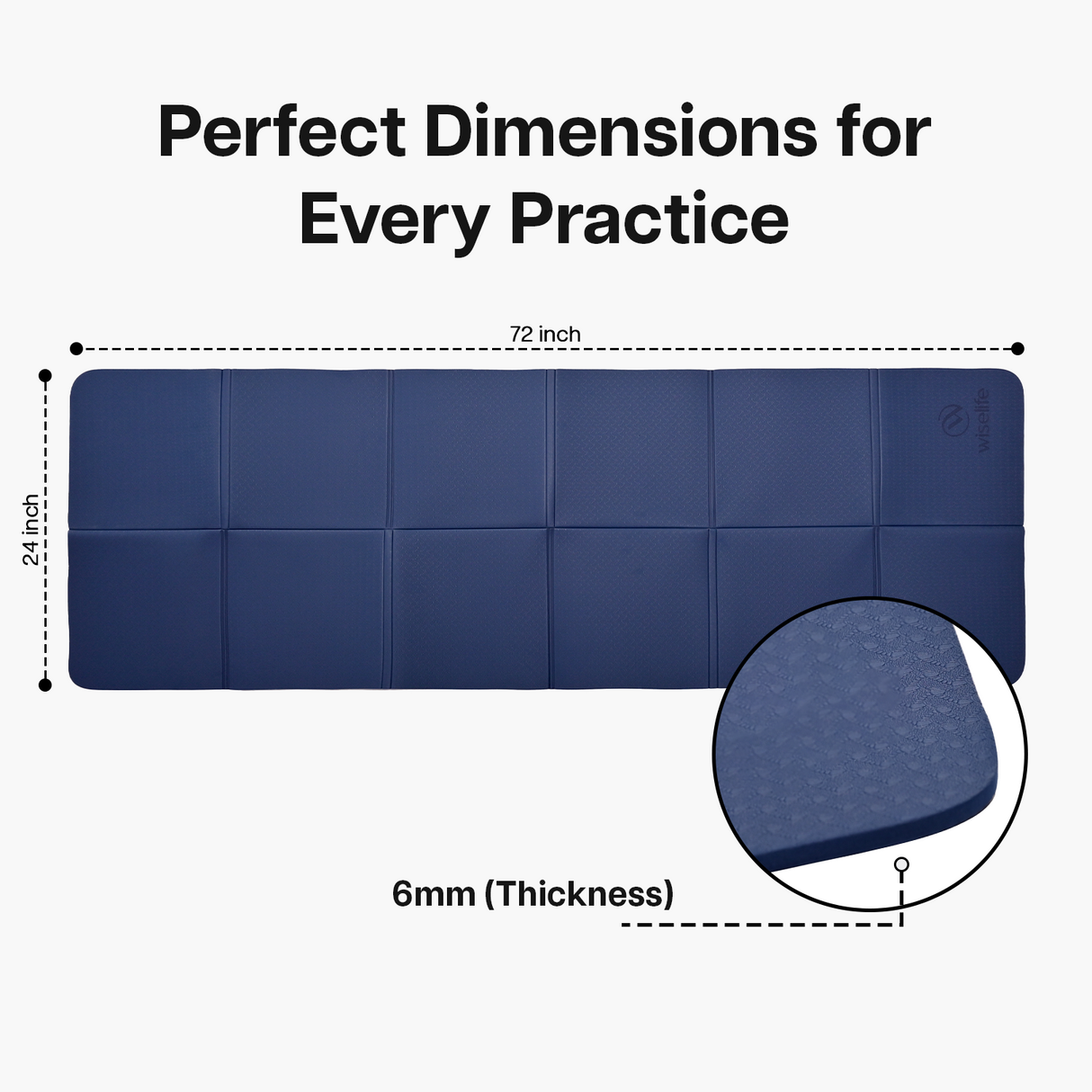 Foldable Travel Yoga Mat TPE 6mm