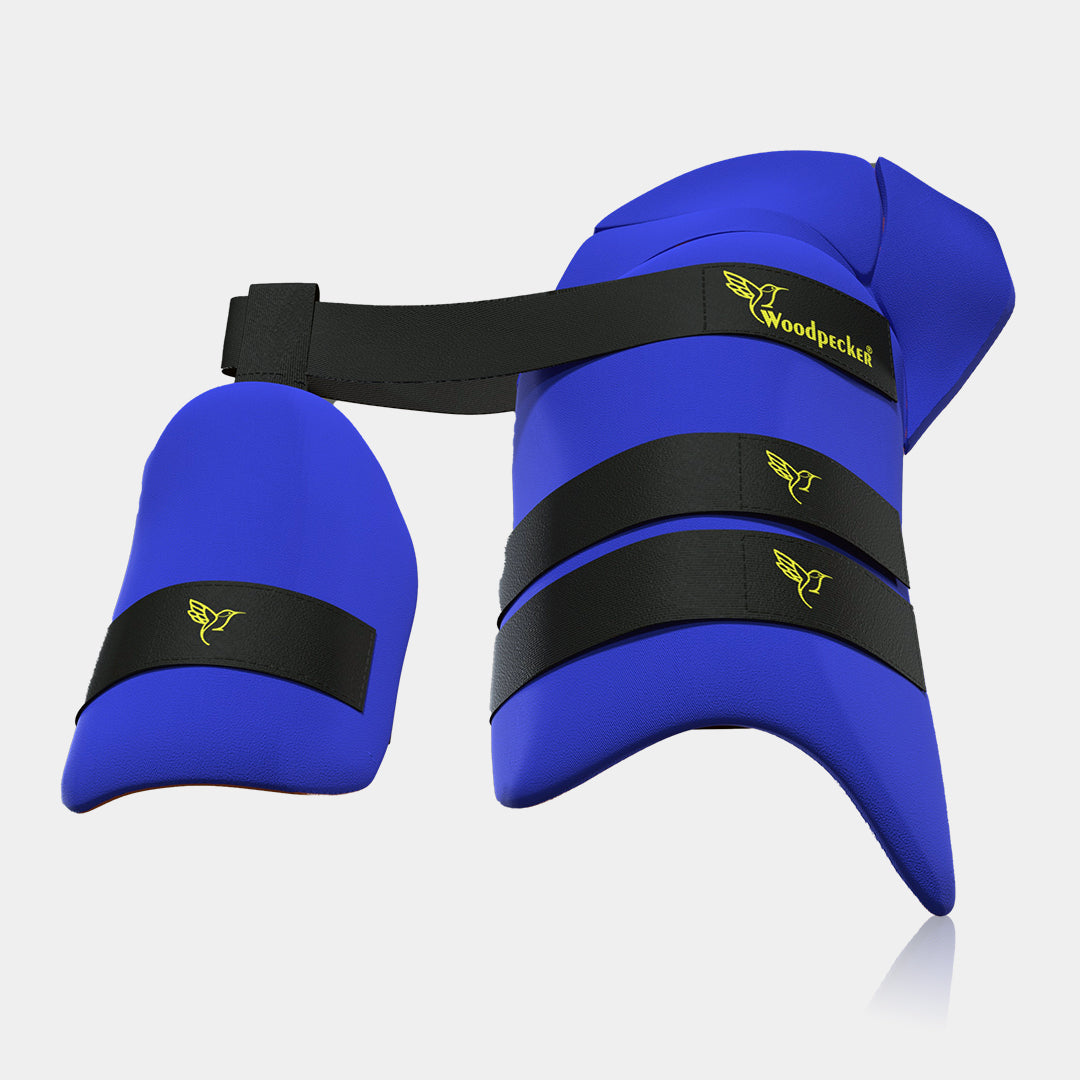 Woodpecker Armour X Cricket Thigh Guard (Players) Blue Orange
