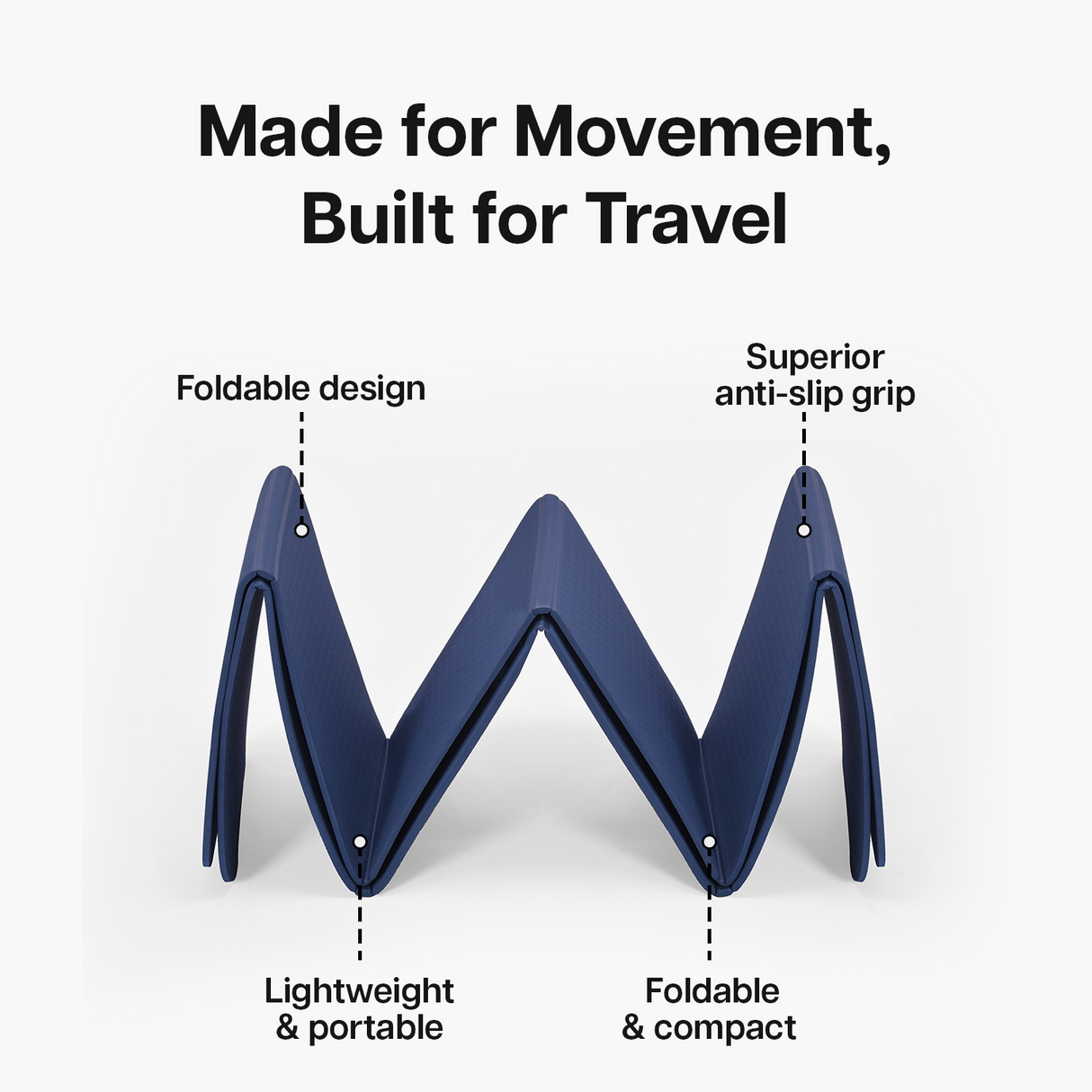 Foldable Travel Yoga Mat TPE 6mm