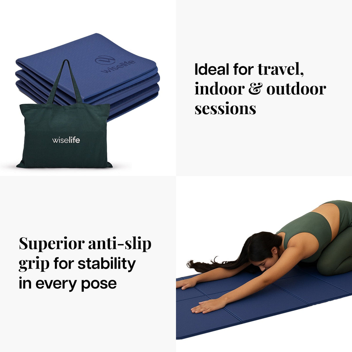 Foldable Travel Yoga Mat TPE 6mm