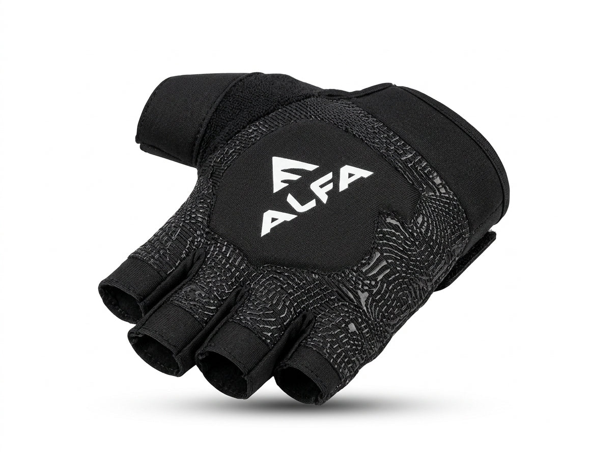 Alfa Gloves G-83 Lycra Cut Finger Left Hand Gloves - angle