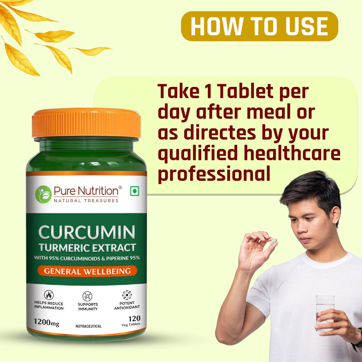 Curcumin Turmeric Extract 95% Curcuminoids & Piperine | 120 Tablets