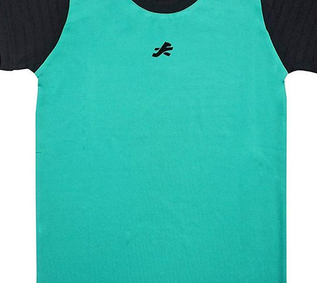 ReDesign Boys Perfomance Tshirt (Block Green) | Kids | KIBI Sports - crop-closeup