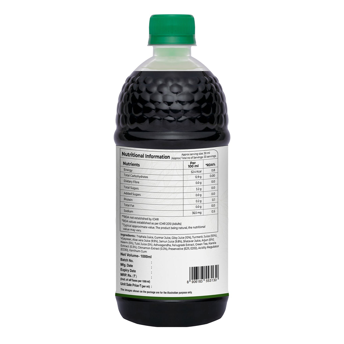 Diab Free Herbal Juice Karela, Jamun, Neem & Fenugreek Blend