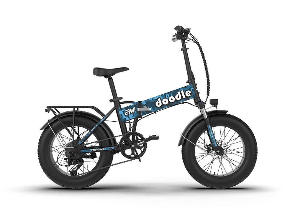 Doodle Pro Military Blue Electric Folding Bike Urban Series EMotorad | KIBI SPORTS