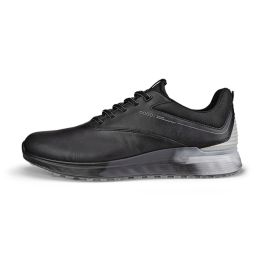 ECCO Men’s S-Three XW Spikeless Golf Shoes - Black/Concrete/Black