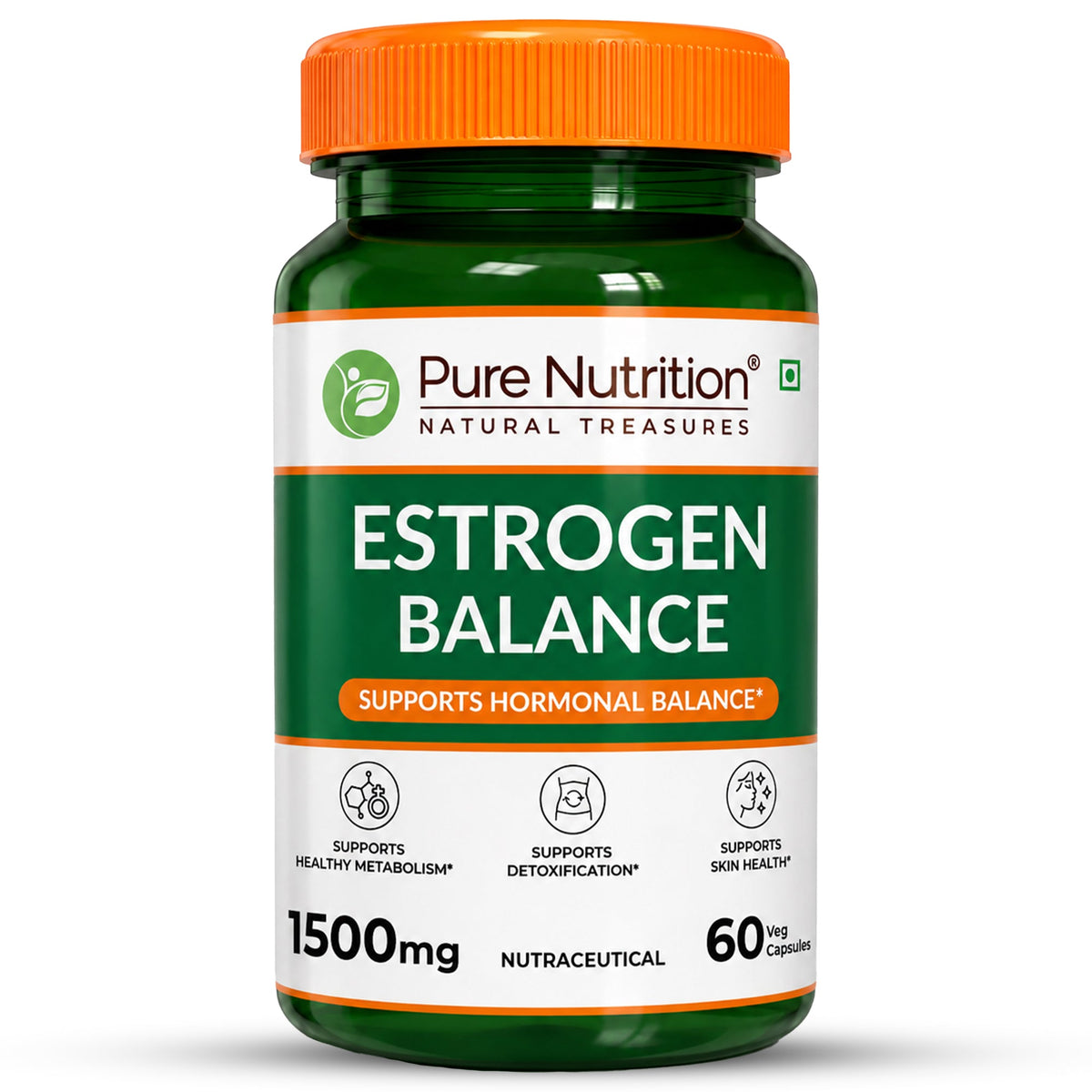 Estrogen Balance 1500mg | DIM, Calcium D-Glucarate & Chasteberry | 60 Veg Capsules - Nutrition by Pure Nutrition