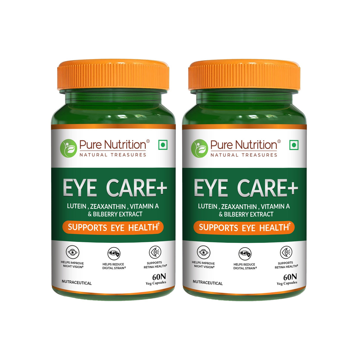 Eye Care+ Lutein, Zeaxanthin, Vitamin A & Bilberry for Eye Health