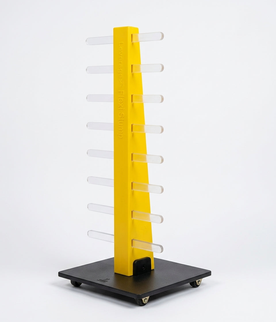 Leverage Flexi Stump with Base Plate - three-quarter front view