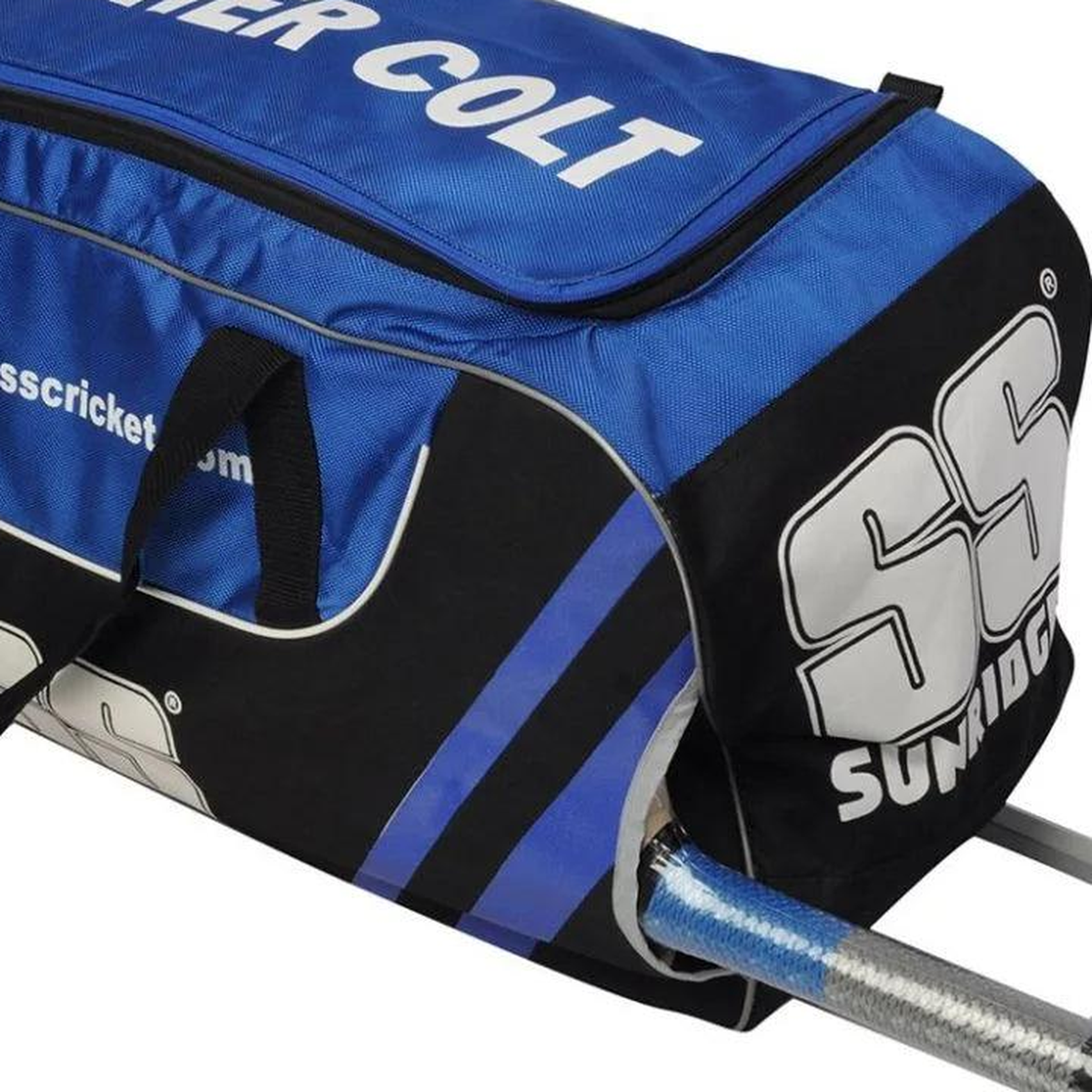SS Slasher Colt Cricket Kit Bag (wheel) | KIBI Sports - crop-closeup