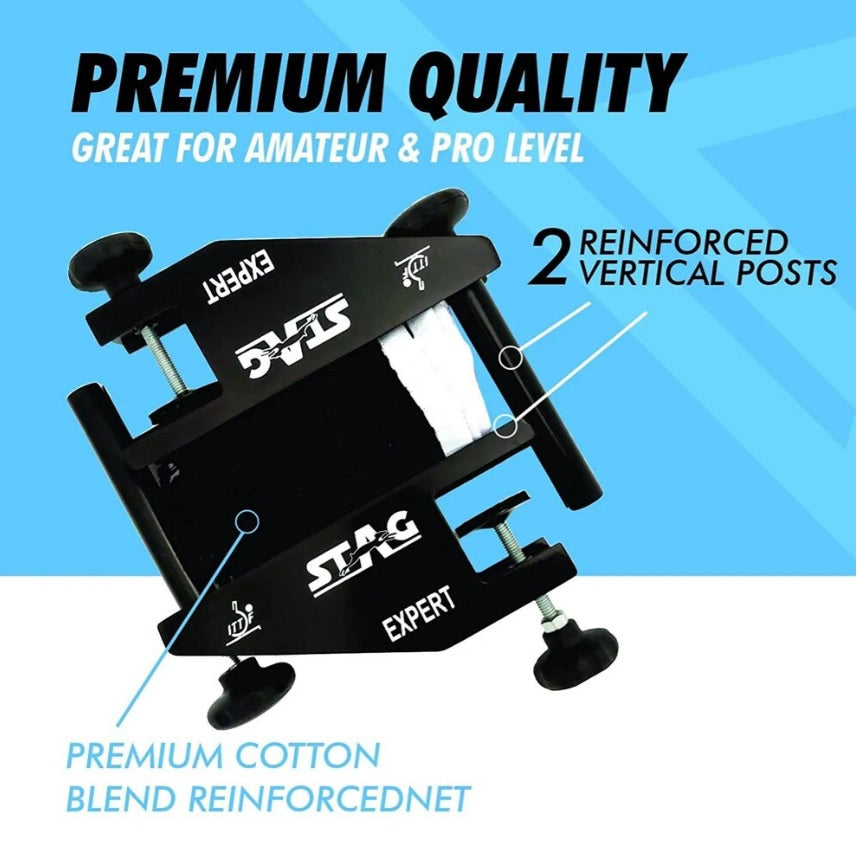 STAG GLOBAL Expert Professional Grade Table Tennis (T.T) Net & Post Set, ITTF Approved