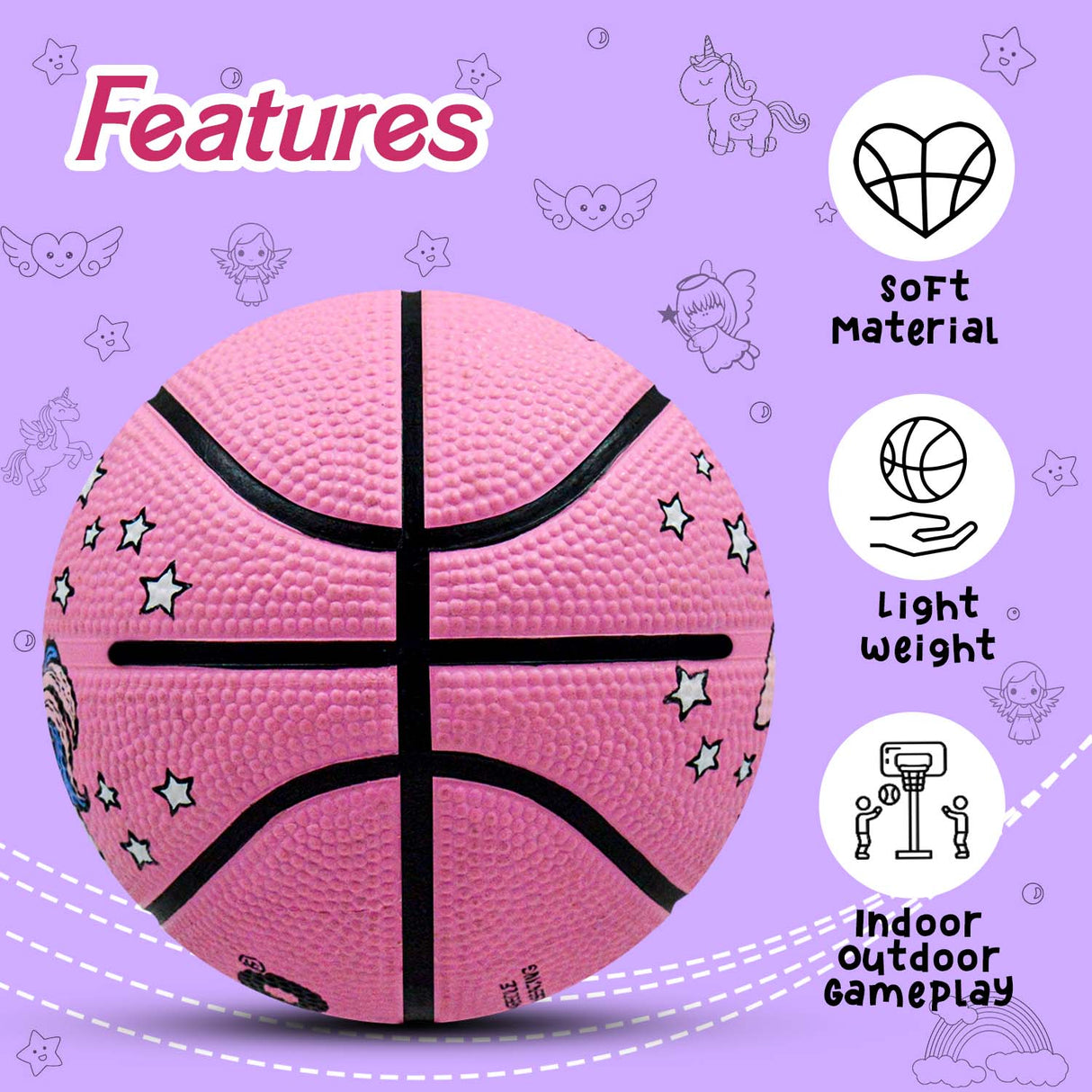 Synco Little Champ Basketball (Size-1) Pink