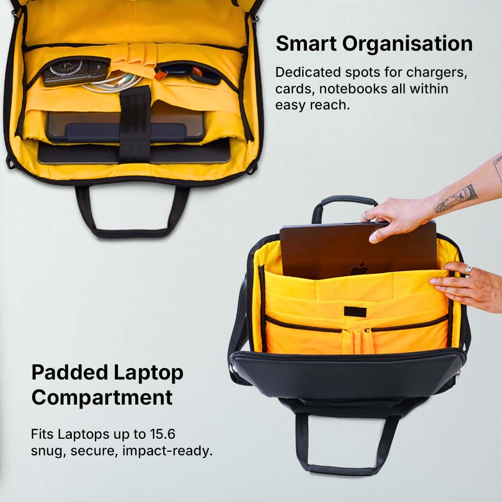 Ghost ZED Business Laptop Messenger Bag | Fits 15.6” Laptop | Office, Work & Travel Companion