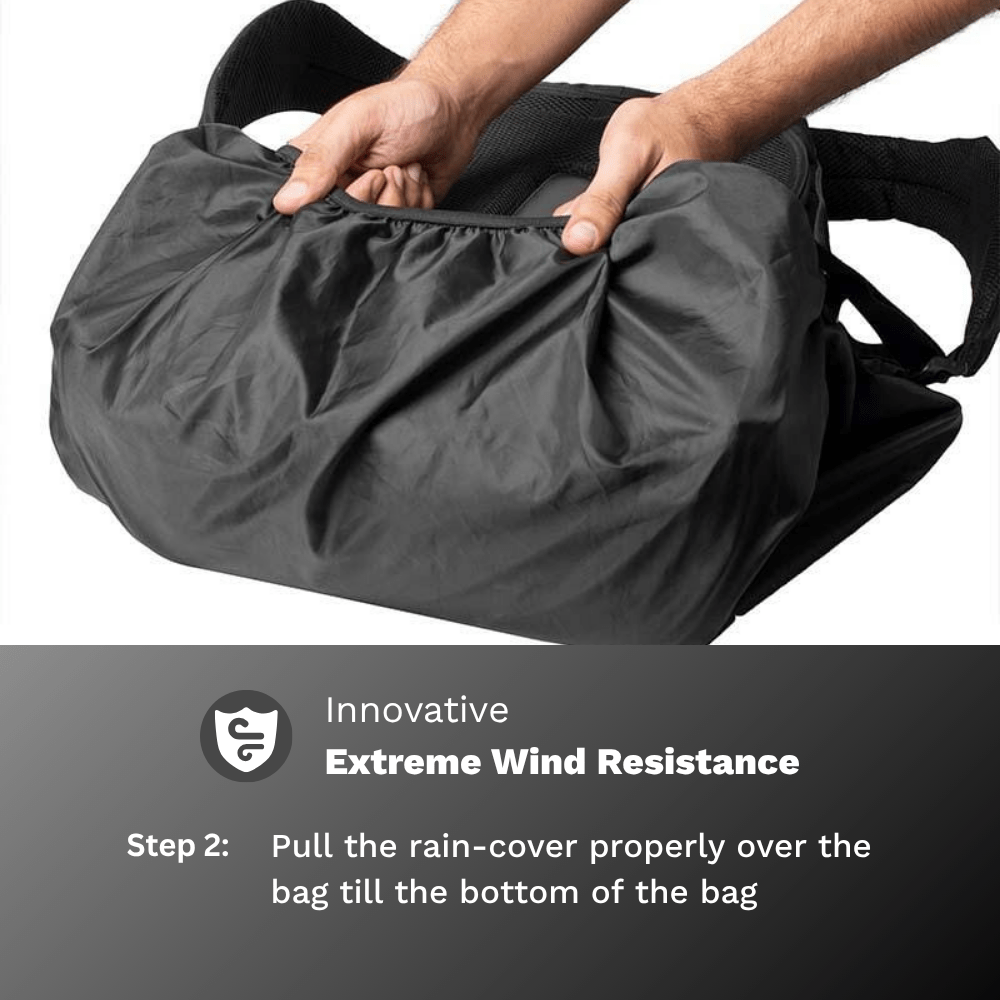 GODS Rain Cover for Backpacks (20L-35L) | All-Weather Raincover, Waterproof, Wind-Resistant, No-Sti | Road Gods
