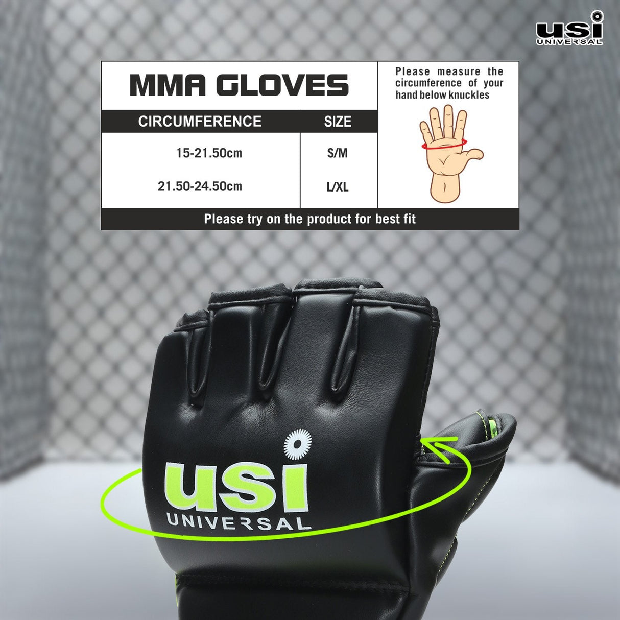 USI Universal Training MMA Gloves - 610B | Kibi Sports