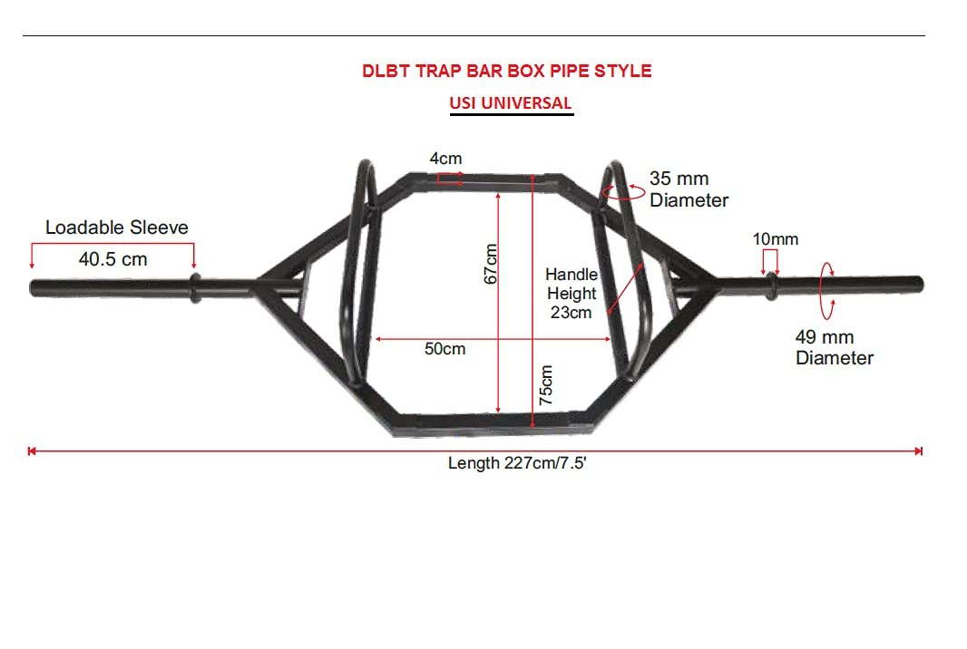 USI DLBT Trap Bar Box Pipe Style